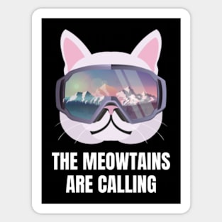 Skiing Cat Sticker